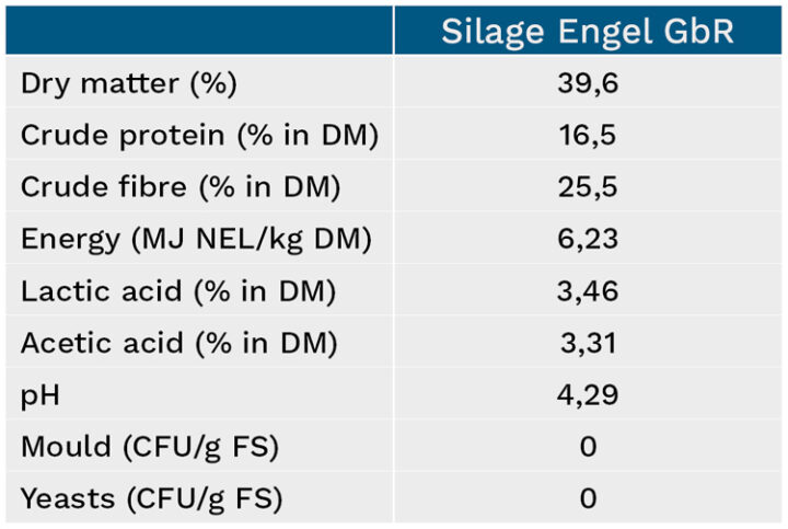 Overview of Engel GbR silage characteristics